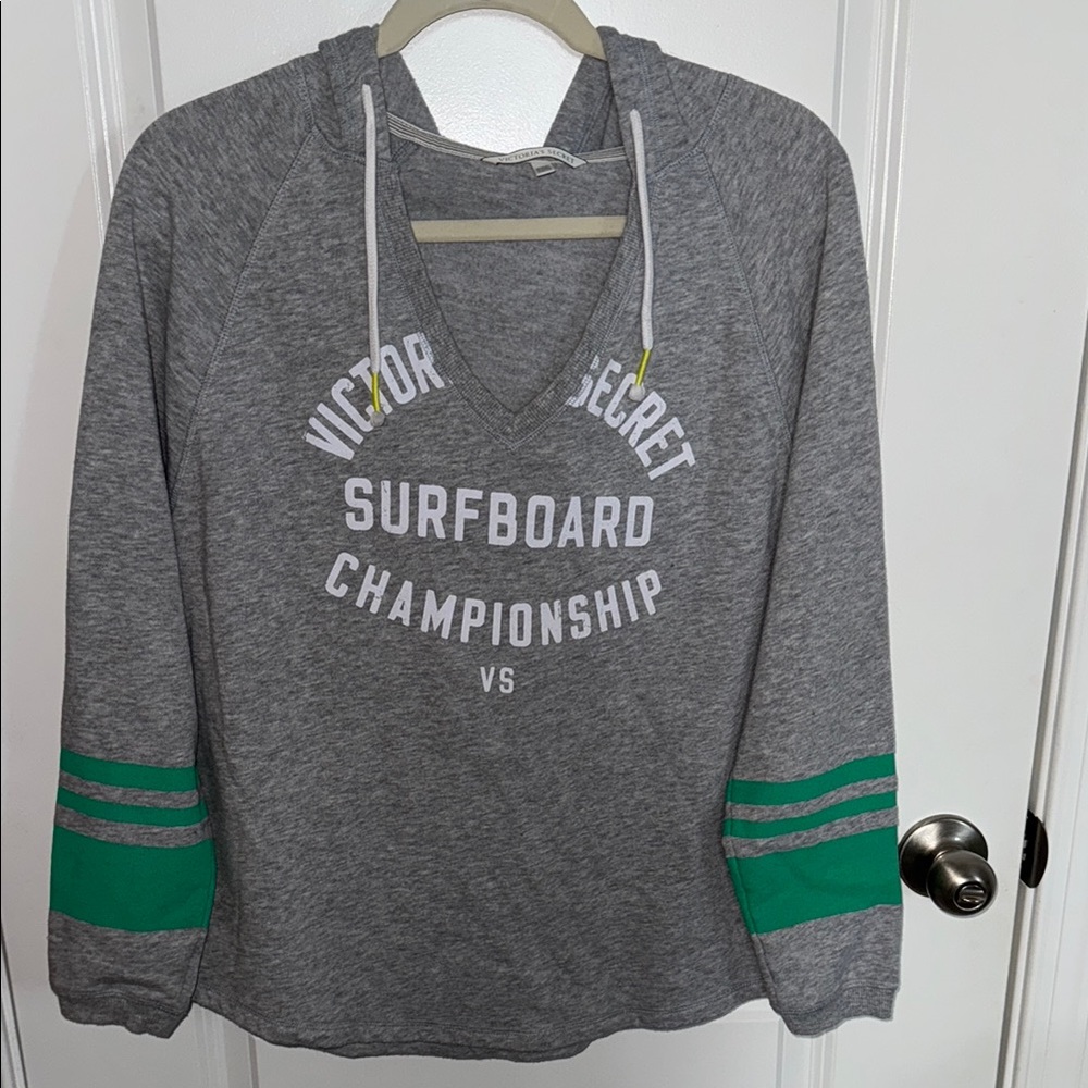 Gray and Green Victoria's Secret Hoodie